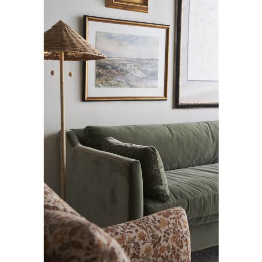 Picture of 90” Quick Ship Madeline Sofa - Antiqued Moss Velvet